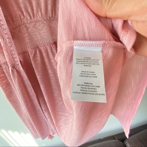 Almost Famous pink pastel tassel tie cardigan size large - Picture 6 of 6